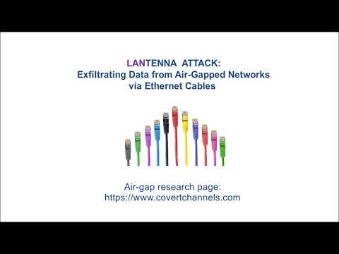 LANTENNA ATTACK: Leaking Data from Air-Gapped Networks via Ethernet Cables